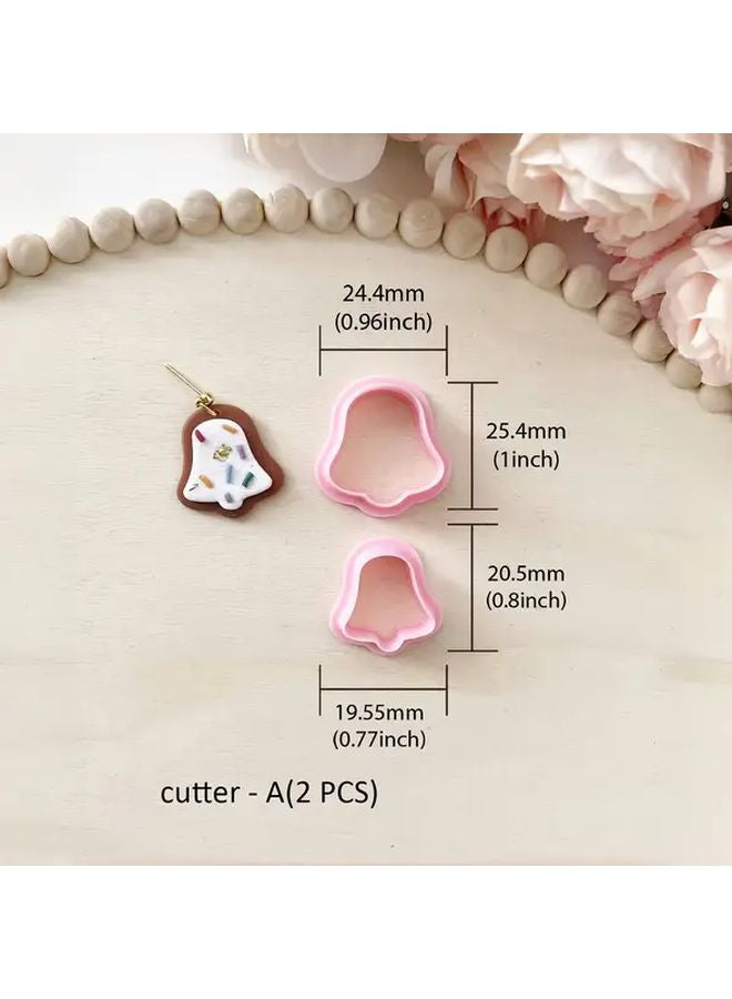 مجموعة قواطع الطين البوليمري 85 مجموعة عيد الميلاد قاطع ب 2 قطعة لصنع المجوهرات DIY الأقراط - Image 5